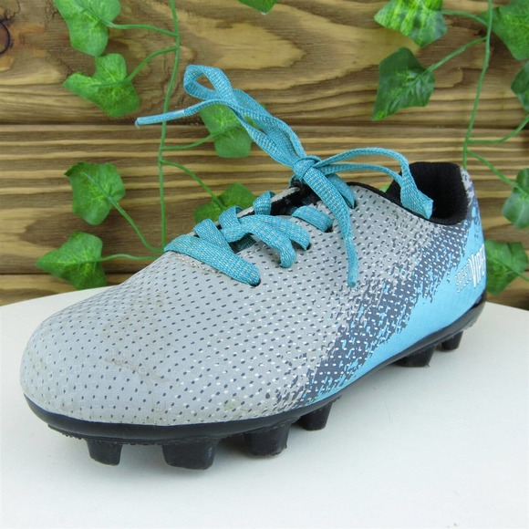 DSG Boys Cleats Shoes Gray Synthetic Lace Up Size T 10 Medium - Picture 1 of 6